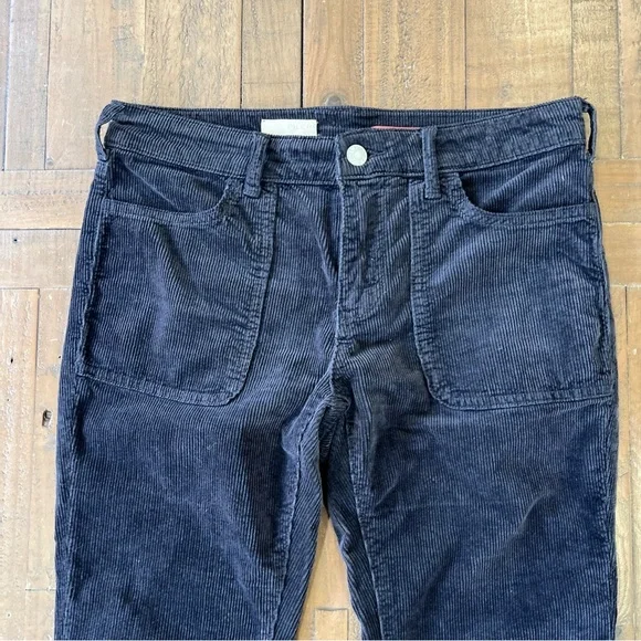 Anthropologie Pilcro 26 Icon Flare Corduroy Pants Jeans charcoal gray - Picture 5 of 12